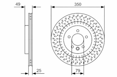 BOSCH DISCOS DE FRENADO 2SZT. PARTE TRASERA LAND ROVER DISCOVERY V RANGE ROVER  