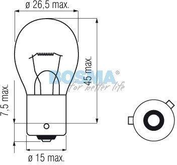 BOSMA ЛАМПОЧКА PY21W 12V 21W BAU15S ОРАНЖЕВАЯ