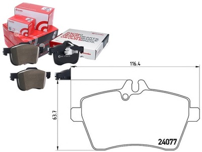 ZAPATAS DE FRENADO MERCEDES W169 CLASE A 04-12 PARTE DELANTERA  