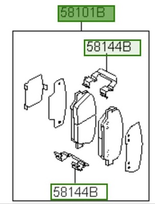 Тормозные колодки тормозные перед genesis coupe 2008-2015 фото №1