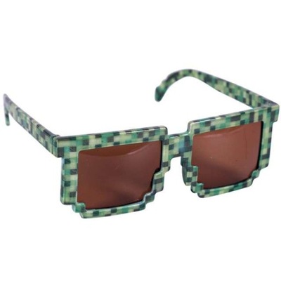 pikselowe OKULARY gracza PIXEL 8 BIT gra GEEK