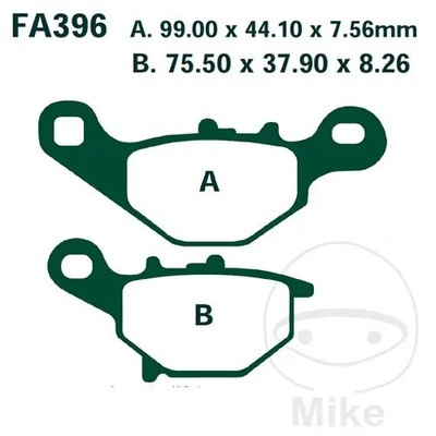 КОЛОДКИ ТОРМОЗНЫЕ ПЕРЕДНЯЯ EBC SFA396HH