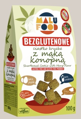 Malu Food Ciastka Mąka Konopna -Bez Glutenu - 100g