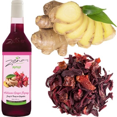 Syrop Hibiscus Imbir Drinków Napojów Lodów 750ml