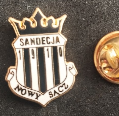 odznaka SANDECJA NOWY SĄCZ złota pin