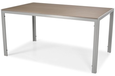 Stół ogrodowy aluminiowy MODENA prostokątny 150 x 90 x 74 cm blat polywood