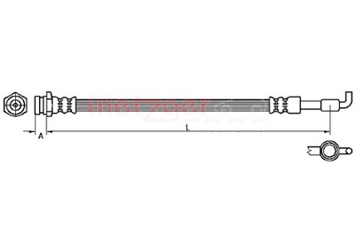 METZGER ПАТРУБОК ТОРМОЗНОЙ