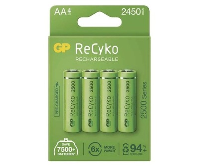 Akumulator AA (R6) Ni-MH ReCyko+ (zielone) - 2500