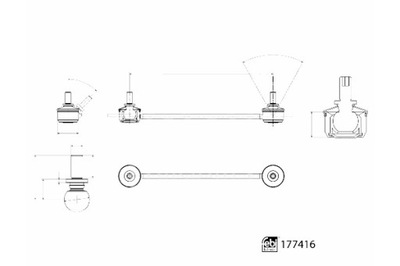 FEBI BILSTEIN CONECTOR BARRA ESTABILIZADOR PARTE DELANTERA L BMW I3 I01 0.65H  