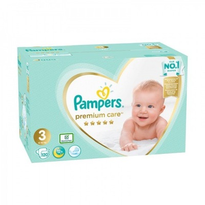 PAMPERSY PIELUSZKI PAMPERS PREMIUM CARE 3 120 SZT