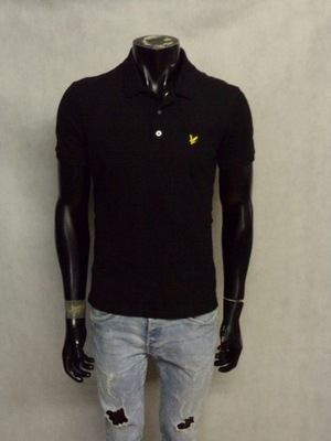 LYLE&SCOTT KOSZULKA POLO CZARNA LOGO SLIM FIT