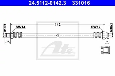 CABLE DE FRENADO FLEXIBLES FIAT PUNTO 07- ATE  