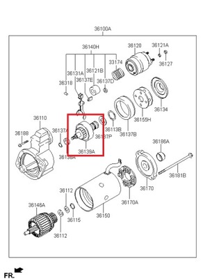 Бендикс стартер kia k2500 фото №1