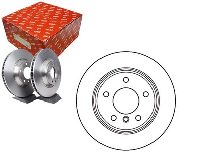 Комплект диск тормозных [trw] фото №1