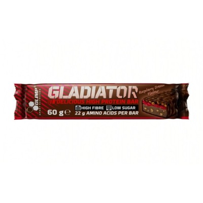 Olimp Gladiator Bar Malina Czekolada 60g BATON PROTEINOWY