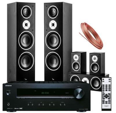 KINO DOMOWE KOLUMNY AMPLITUNER ONKYO ZESTAW STEREO