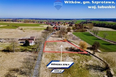 Działka, Witków, Szprotawa, Żagański, 4200 m²