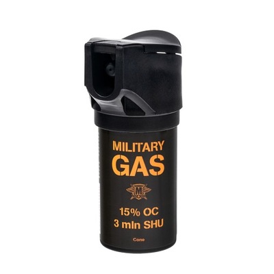 Gaz pieprzowy obronny Military Gas 50 ml stożek 15% OC