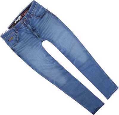 WRANGLER TEXAS SLIM stretch spodnie jeansowe ON POINT zwężane W36 L34