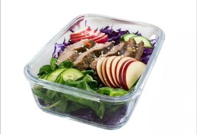 KICHLY Szklany pojemnik do przechowywania żywności 800ml BPAFree