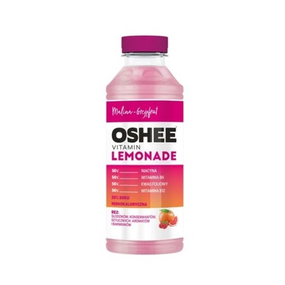 6 x Oshee Vitamin Lemonade malina - grejpfrut 555 ml