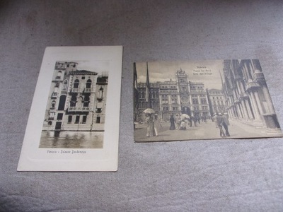2 pocztówki WENECJA Venezia JEDNA WYSŁANA DO LWOWA 1911
