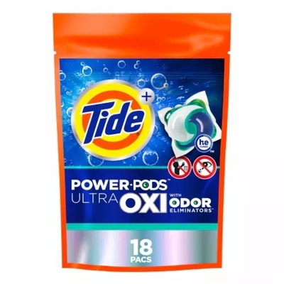 Tide Ultra OXI Odor Eliminators 18 szt. - Uniwersalne kapsułki