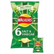6x25g WALKERS Chipsy Salt & Vinegar UK