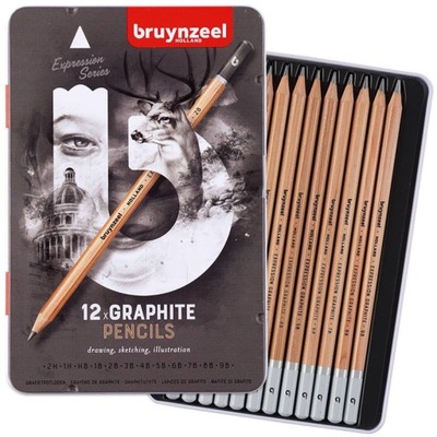 Zestaw ołówków grafitowych 12szt. Bruynzeel ołówek