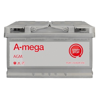 Акумулятор amega agm старт-стоп 12v 105ah 950a фото №1