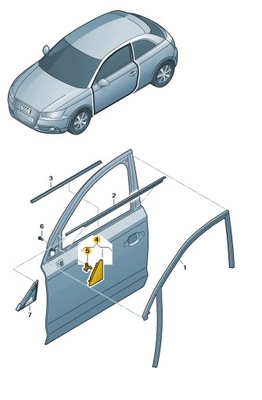 Заглушка уголок дверь передних левая audi a1 aso оригинал фото №1