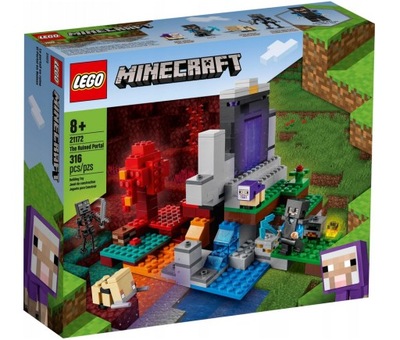 LEGO Minecraft Zniszczony portal 21172 ZESTAW NA PREZENT FIGURKI