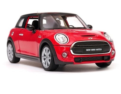 New Mini Hatch 1:24 model Welly Mini Cooper czerw