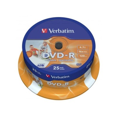 241L372 Verbatim DVDR, Wide Inkjet Printable ID