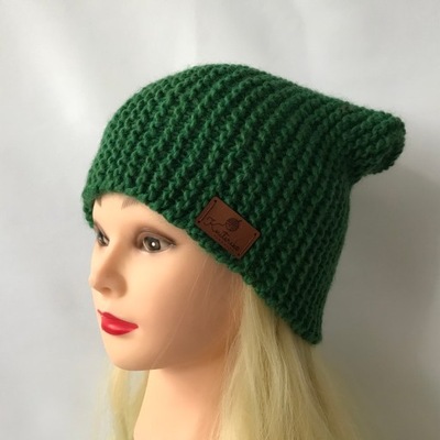 Czapka beanie handmade - kniterek.pl