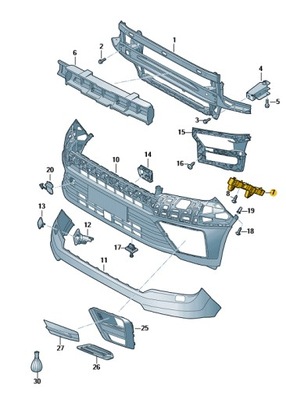 КРЕПЛЕНИЕ БАМПЕРА VW P. CRAFTER 17- LE