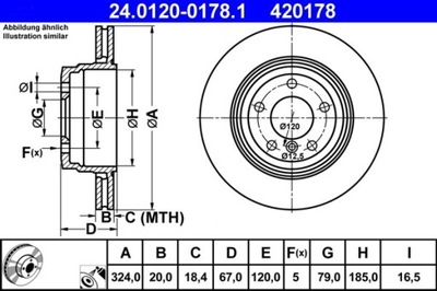 2X ДИСК ТОРМОЗНОЙ BMW ЗАД 7 (E65/E66/E67) 3,0-3,6 01-08 24.0120-0178.1