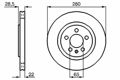 BOSCH ДИСКИ ТОРМОЗНЫЕ ТОРМОЗНЫЕ 2 ШТУКИ. ПЕРЕД SEAT TOLEDO I VW CORRADO GOLF III