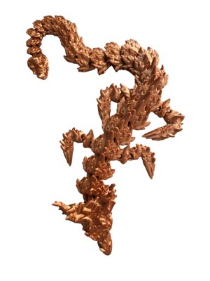 Smok przegubowy figurka ruchoma crystal dragon zabawka TikTok miedziany