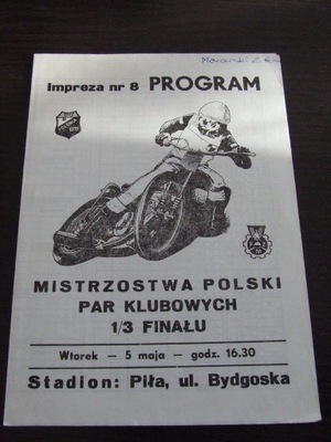 1992 PROGRAM ŻUŻLOWY - Eliminacje MPPK Piła