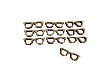 Scrapki okulary okularki szerokość 25 mm 10 szt.