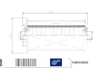 BLUE PRINT FILTRO COMBUSTIBLES JEEP WRANGLER IV 2.2D 11.17-  