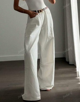 SHEIN BIAŁE SPODNIE JEANS NLG ZT1__XXS