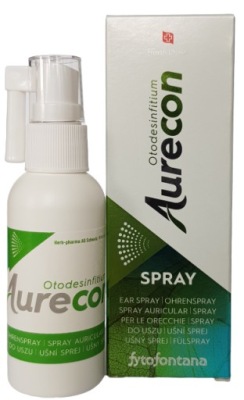 AURECON 50 ml spray do czyszczenia uszu