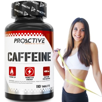 KOFEINA w tabletkach mocna termogenik PRZEDTRENINGÓWKA ProActive 110 tab