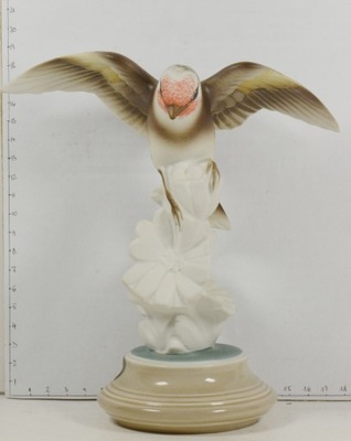 CZECHOSŁOWACJA PORCELANOWA FIGURKA PTAK - ZEBERKA ZWYCZAJNA