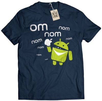Koszulka Om Nom Android Apple parodia L