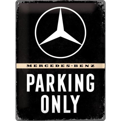 METÁLICO PLAKAT PLACA 3D 30X40CM MERCEDES PARKING  