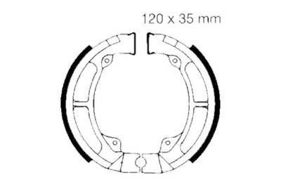 ZAPATAS DE TAMBOR DE FRENADO EBC 703 KLR 250  
