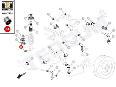 Подушка амортизатора tedgum 00447774 mb515165 фото №1